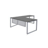 MNSET - MATRIX EXECUTIVE L-SHAPE WORKSTATION WITH FLAT METAL MODESTY