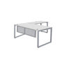 MNSET - MATRIX EXECUTIVE L-SHAPE WORKSTATION WITH FLAT METAL MODESTY