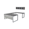MNSET -MATRIX U-SHAPE WORKSTATION WITH FLAT STEEL MODESTY - 72"