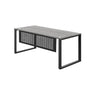 MATRIX EXECUTIVE WORKSTATION WITH FLAT METAL MODESTY - BLACK FRAME