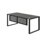 MATRIX EXECUTIVE WORKSTATION WITH FLAT METAL MODESTY - BLACK FRAME