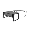MNSET - MATRIX U-SHAPE WORKSTATION WITH FLAT STEEL MODESTY