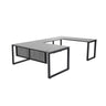 MNSET - MATRIX U-SHAPE WORKSTATION WITH FLAT STEEL MODESTY