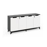 black & white 60" x 16" hinged-door credenza