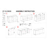 BLACK & WHITE 60" x 16" HINGED-DOOR CREDENZA