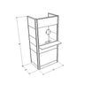 FRONTLINE20 36"W X 24"Dx 81"H COUNTER-HEIGHT 42" RECEPTION BOOTH