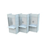 FRONTLINE20 108"W X 24"D X 81"H DESK-HEIGHT 30" TOP OFFSET BOOTH CLUSTER(3)