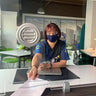 FRONTLINE20 COUNTERTOP 24" INVISIBLE BARRIER WITH ALUMINUM SPEAK THRU