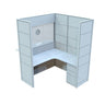 FRONTLINE20 60"W X 72"D X 81"H COUNTER-HEIGHT 42'' BOOTH WITH RETURN