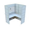 FRONTLINE20 60"W X 72"D X 81"H COUNTER-HEIGHT 42'' BOOTH WITH RETURN
