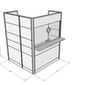 FRONTLINE20 60"W X 72"D X 81"H COUNTER-HEIGHT 42'' BOOTH WITH RETURN