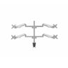 COMPUTER SPRING-ASSISTED FOUR MONITOR DESK MOUNT