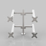 COMPUTER SPRING-ASSISTED FOUR MONITOR DESK MOUNT