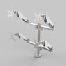 COMPUTER SPRING-ASSISTED FOUR MONITOR DESK MOUNT