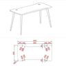 POLAR COMMERCIAL-GRADE STEEL FRAME 48" TABLE DESK