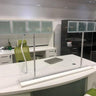 ACRYLIC SHIELD PANEL SCREEN METAL SUPPORT BARS FOR TOPS