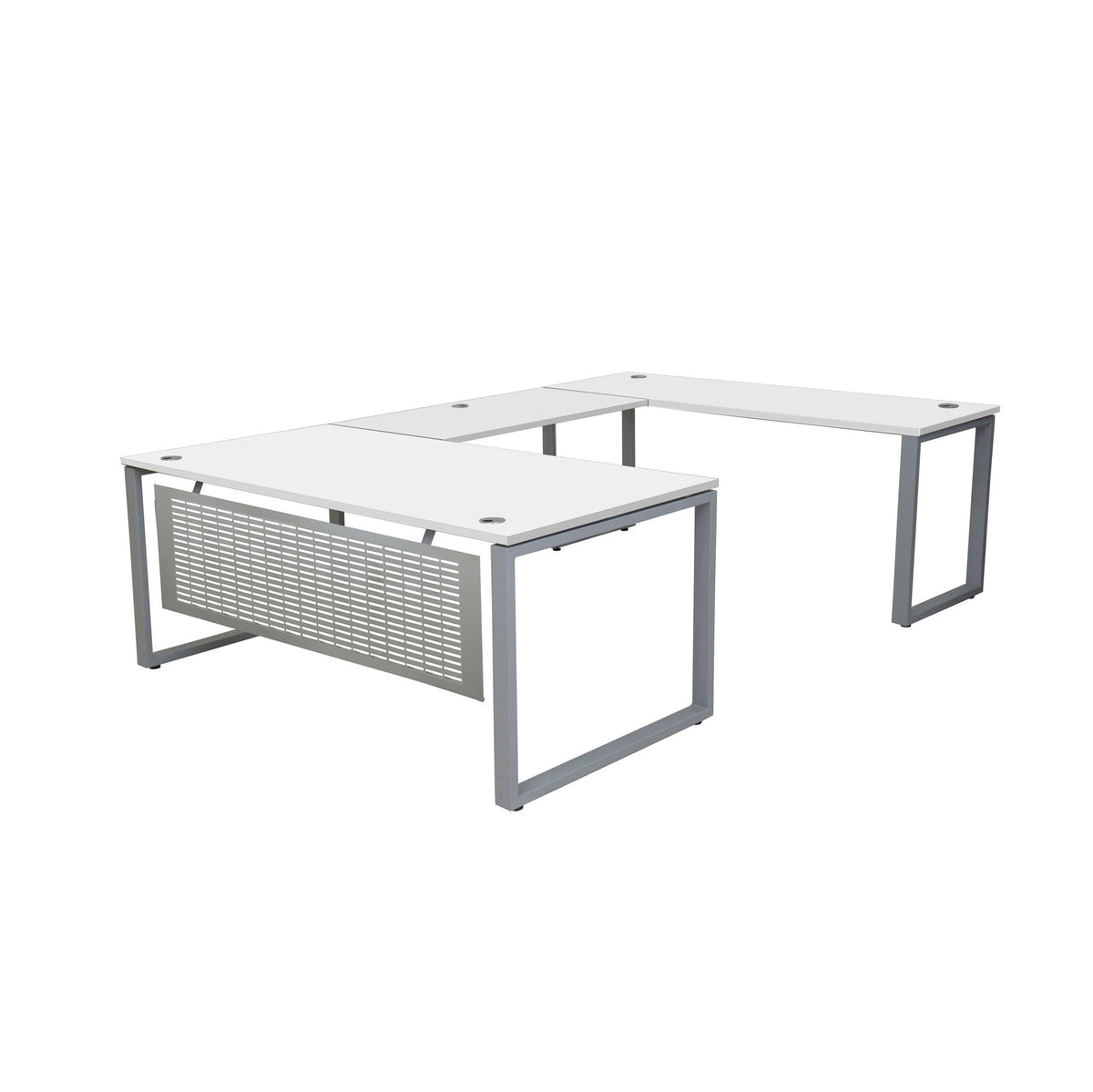 MNSET -MATRIX U-SHAPE WORKSTATION WITH FLAT STEEL MODESTY - 72"