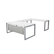 MNSET -MATRIX U-SHAPE WORKSTATION WITH FLAT STEEL MODESTY - 72"