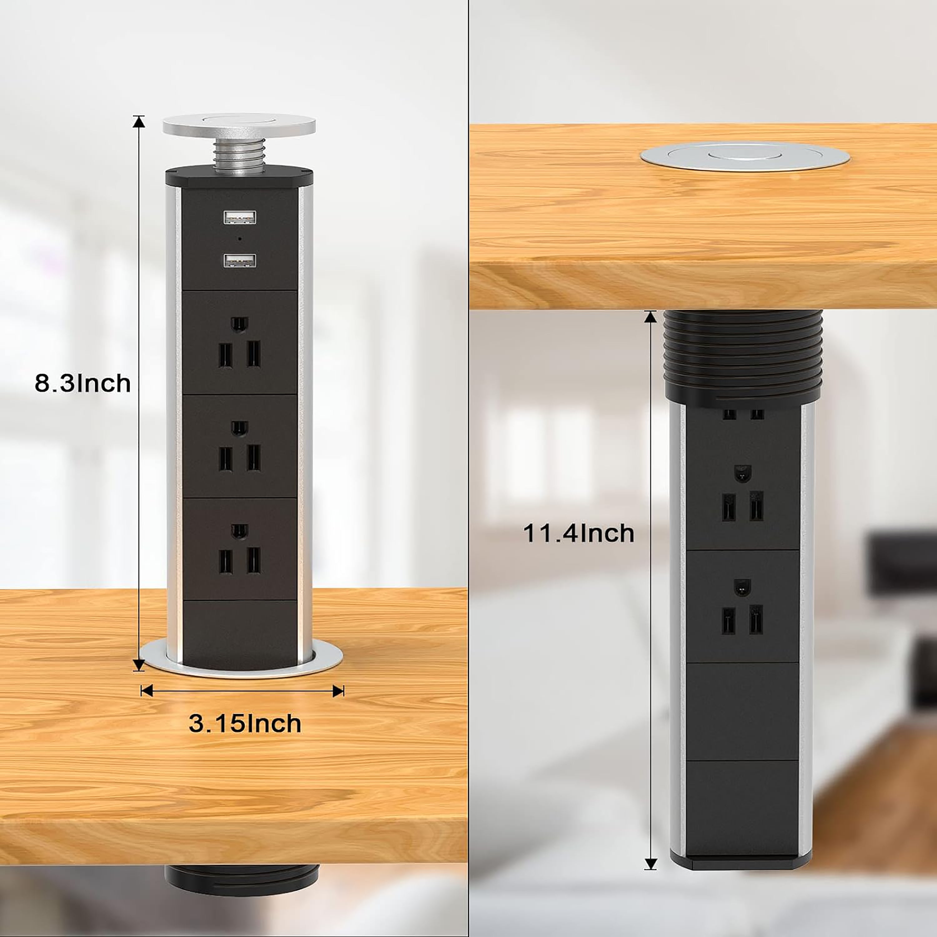 MATRIX DESK/TABLE TOP HUB AC & USB CHARGING STATION - OFX Office