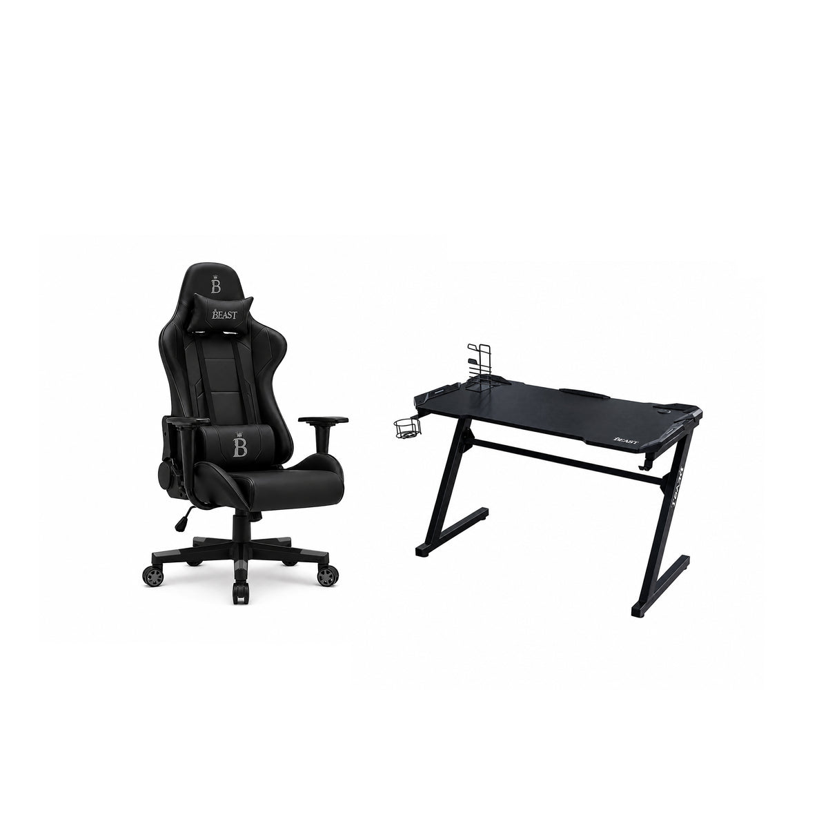 BEAST COMBO - LADON RACING-STYLE GAMING CHAIR WITH ARGOS GAMING DESK