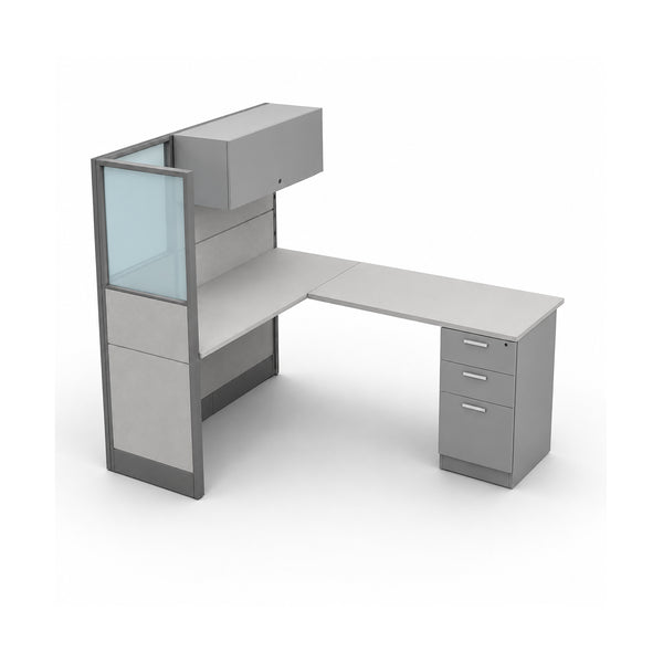 ARMADA MODULAR OFFICE L-SHAPE DESK 5' X 6'