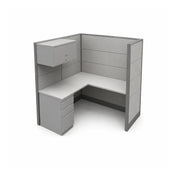 ARMADA MODULAR OFFICE L-SHAPE DESK 5' X 5'