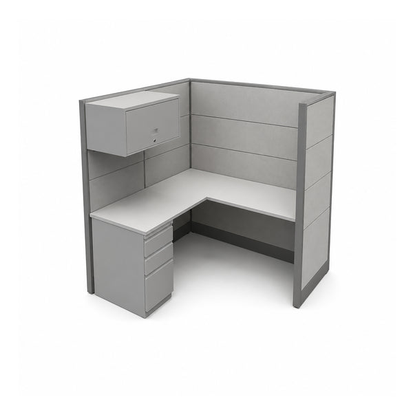 ARMADA MODULAR OFFICE L-SHAPE DESK 5' X 5'