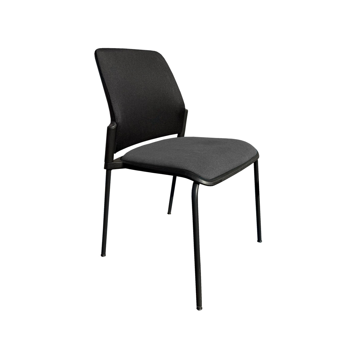 JUPITER MESH-BACK STACKING GUEST CHAIR W/ SEAT CUSHION