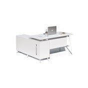 60" X 60" DESK & SIDE CREDENZA WORKSTATION