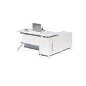 60" X 60" DESK & SIDE CREDENZA WORKSTATION