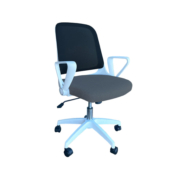MARS MED-BACK MESH & FABRIC OFFICE TASK CHAIR WITH RETRACTABLE ARMS