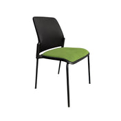 JUPITER MESH-BACK STACKING GUEST CHAIR W/ SEAT CUSHION