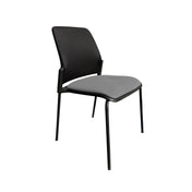 JUPITER MESH-BACK STACKING GUEST CHAIR W/ SEAT CUSHION
