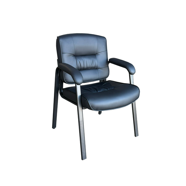VISITOR VYNIL CHAIR WITH BLACK FRAME VISITOR CHAIR