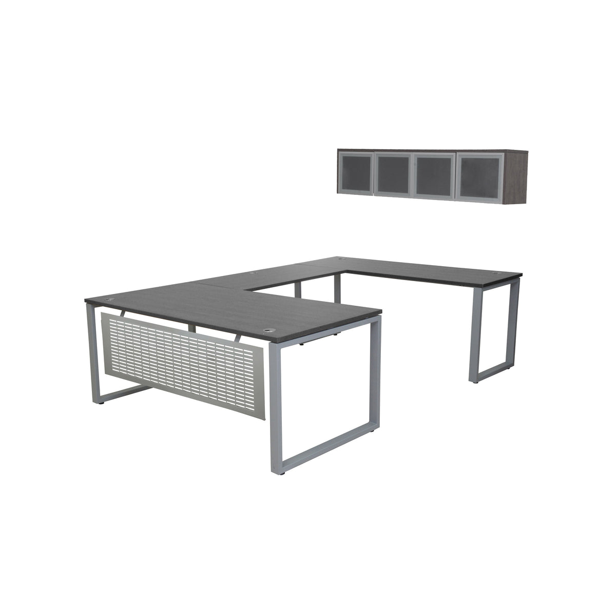 MNSET -MATRIX U-SHAPE WORKSTATION WITH FLAT STEEL MODESTY - 60"