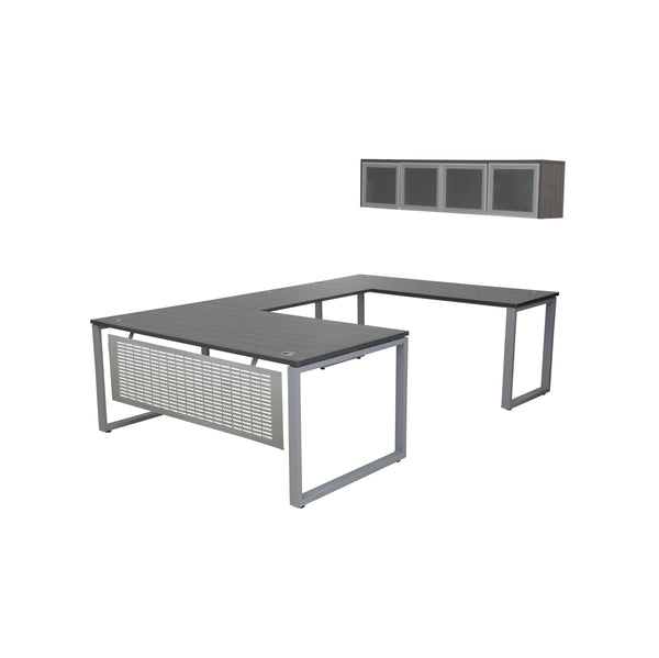 MNSET -MATRIX U-SHAPE WORKSTATION WITH FLAT STEEL MODESTY - 60"
