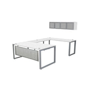 MNSET -MATRIX U-SHAPE WORKSTATION WITH FLAT STEEL MODESTY - 60"