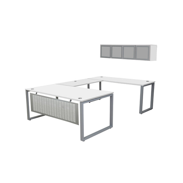 MNSET -MATRIX U-SHAPE WORKSTATION WITH FLAT STEEL MODESTY - 72"