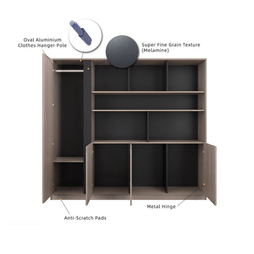 EXECUTIVE HOME & OFFICE CABINET WITH COAT HANGER