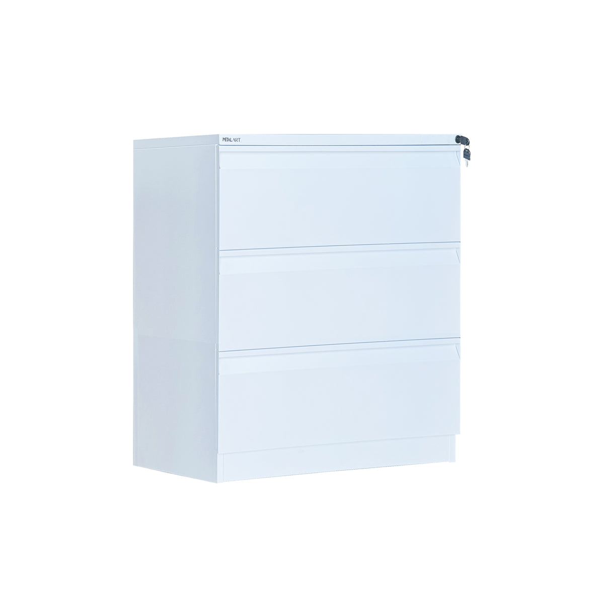 METAL ART- 3-DRAWER FIXED FRONT METAL LATERAL FILE