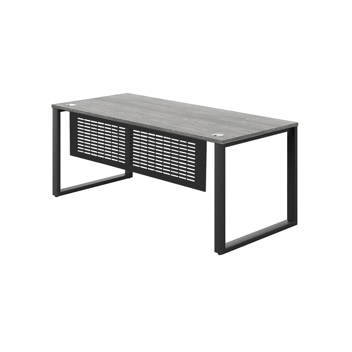 MATRIX EXECUTIVE WORKSTATION WITH FLAT METAL MODESTY - BLACK FRAME