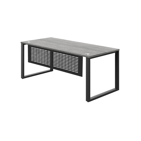 MATRIX EXECUTIVE WORKSTATION WITH FLAT METAL MODESTY - BLACK FRAME