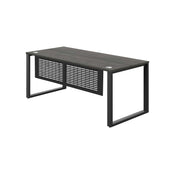 MATRIX EXECUTIVE WORKSTATION WITH FLAT METAL MODESTY - BLACK FRAME