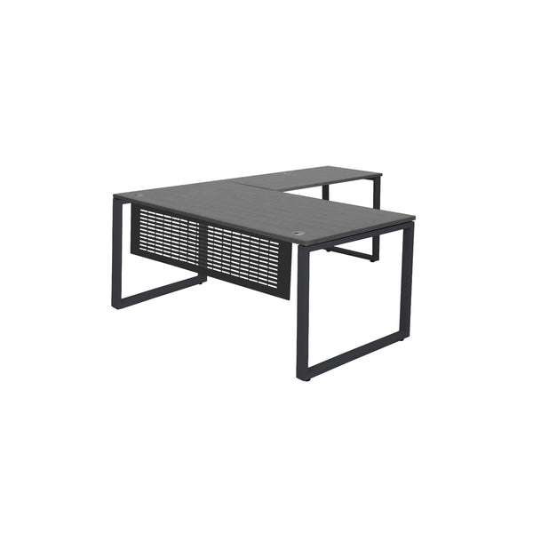 Matrix office U-shape desk workstation in white lamite. - OFX Office