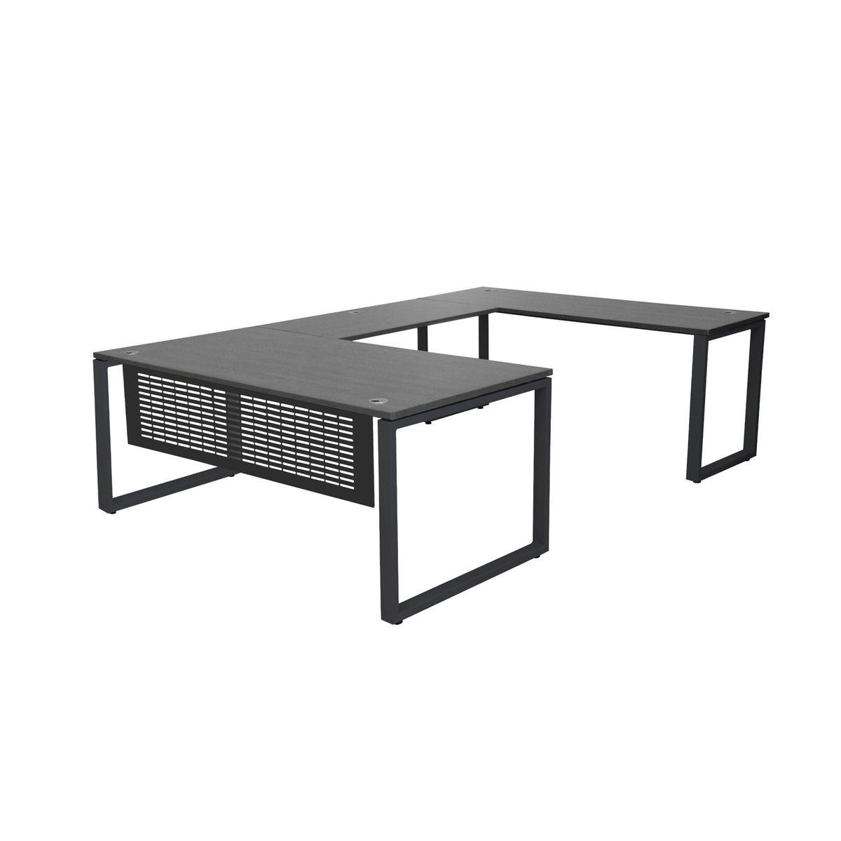 MNSET - MATRIX U-SHAPE WORKSTATION WITH FLAT STEEL MODESTY 72"
