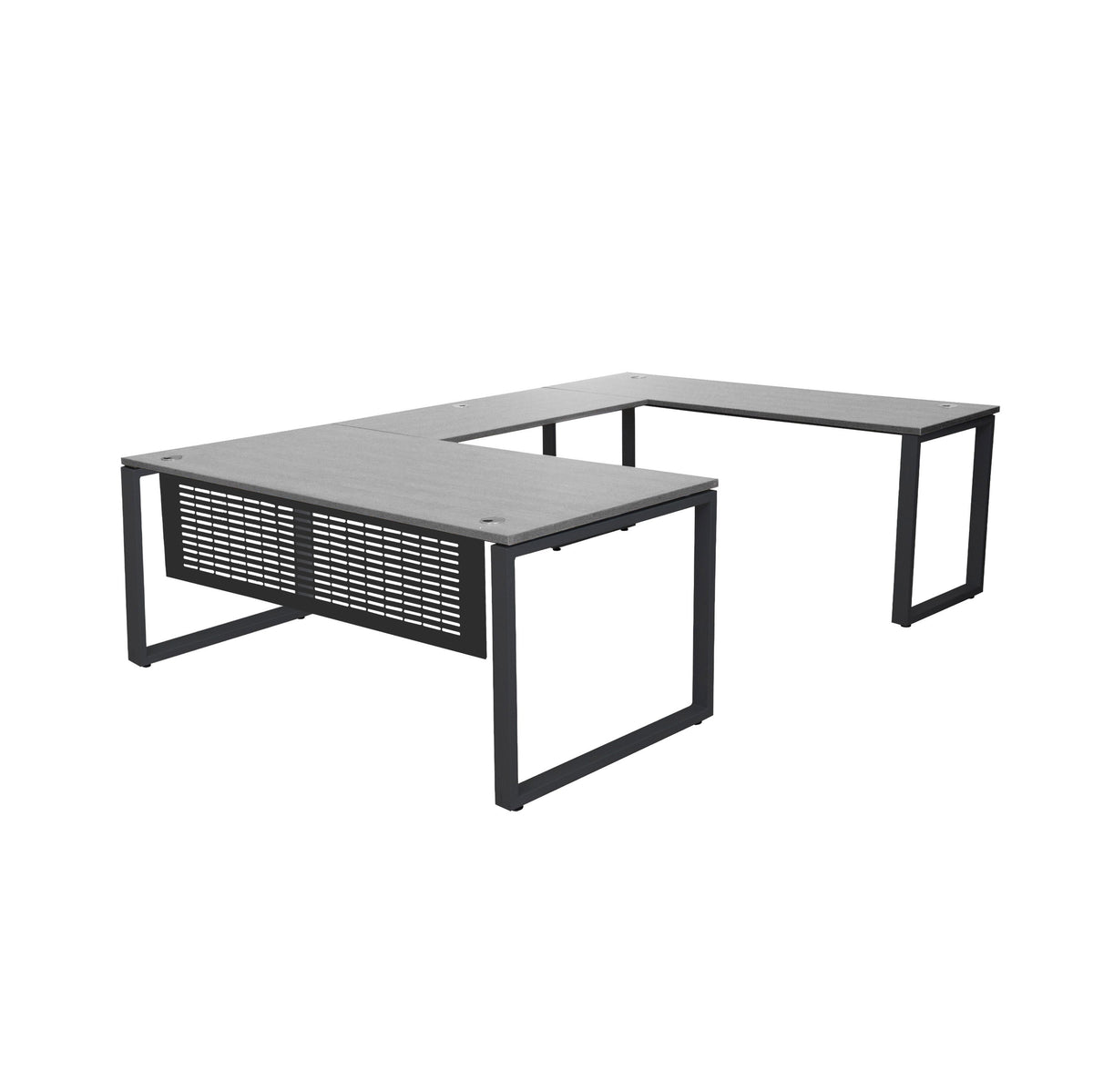 MNSET - MATRIX U-SHAPE WORKSTATION WITH FLAT STEEL MODESTY 72"
