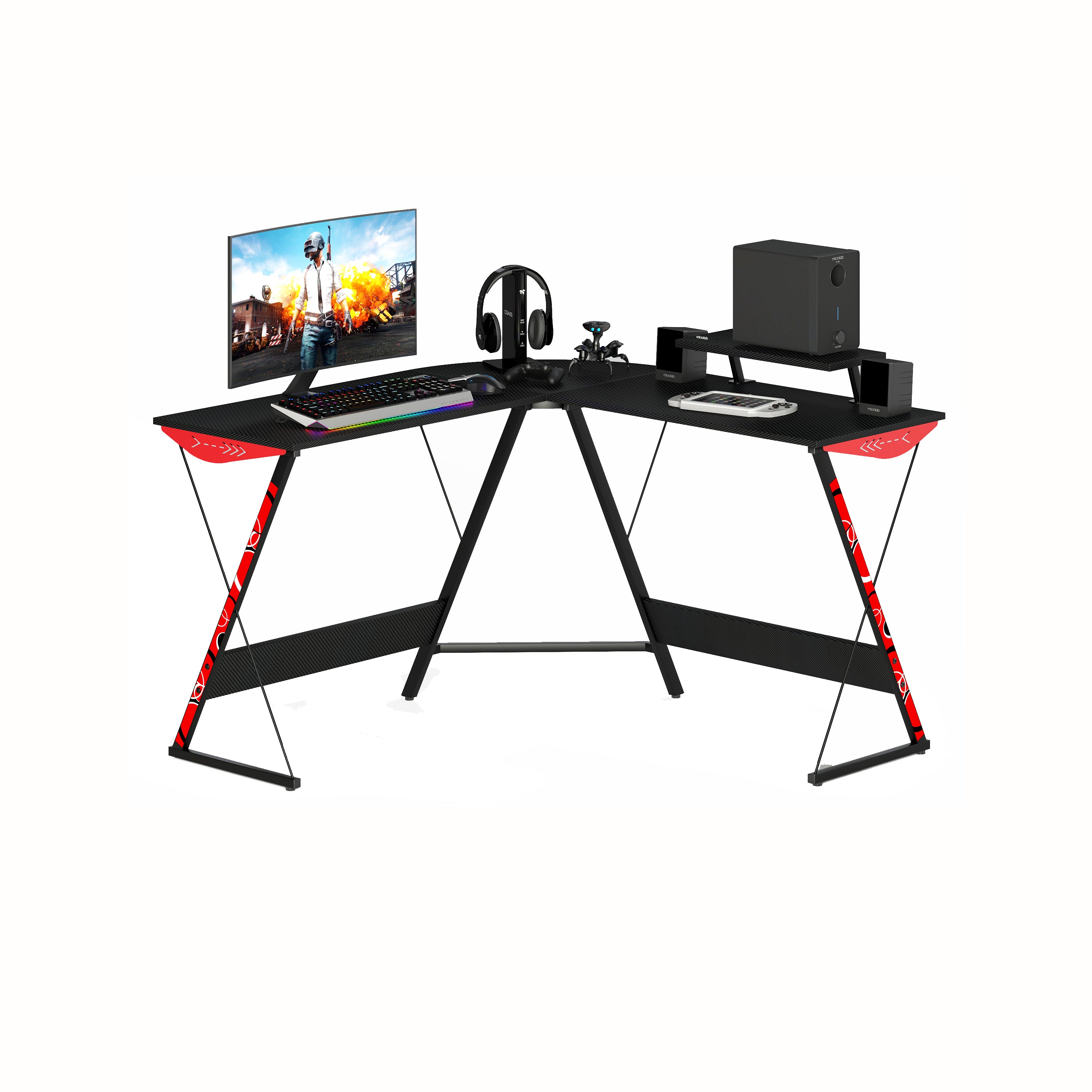 MODERN HOME OFFICE/GAMING L-SHAPE STATION - OFX Office