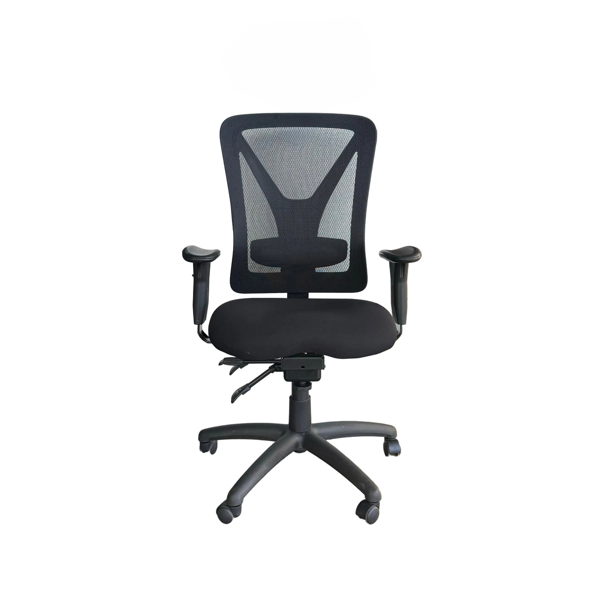 ORION ERGONOMIC MEDIUM BACK CHAIR W/ ADJUSTABLE LUMBAR SUPPORT