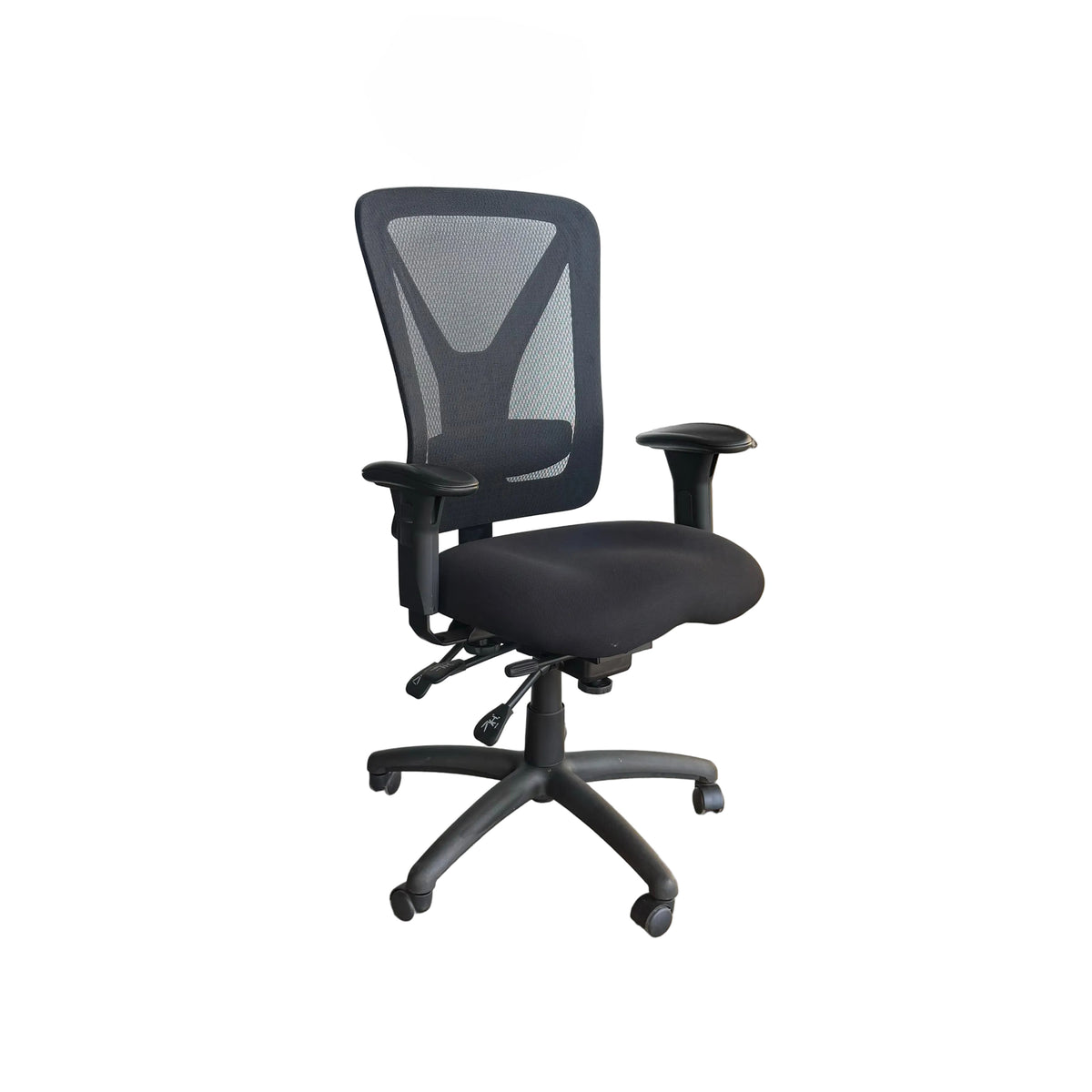 ORION ERGONOMIC MEDIUM BACK CHAIR W/ ADJUSTABLE LUMBAR SUPPORT