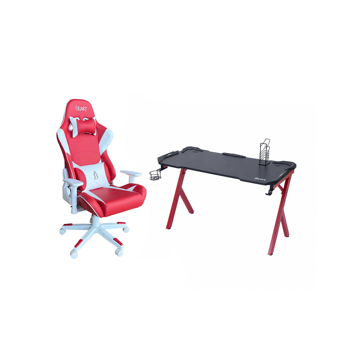 BEAST COMBO - SIRENA RACING-STYLE GAMING CHAIR WITH GAIDON GAMING DESK